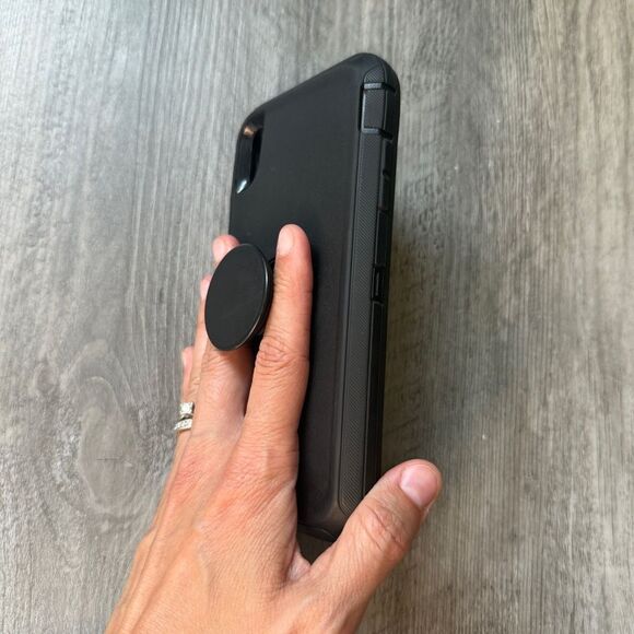 OtterBox iPhone Xs Max Black Case with Integrated PopSocket - Picture 2 of 4